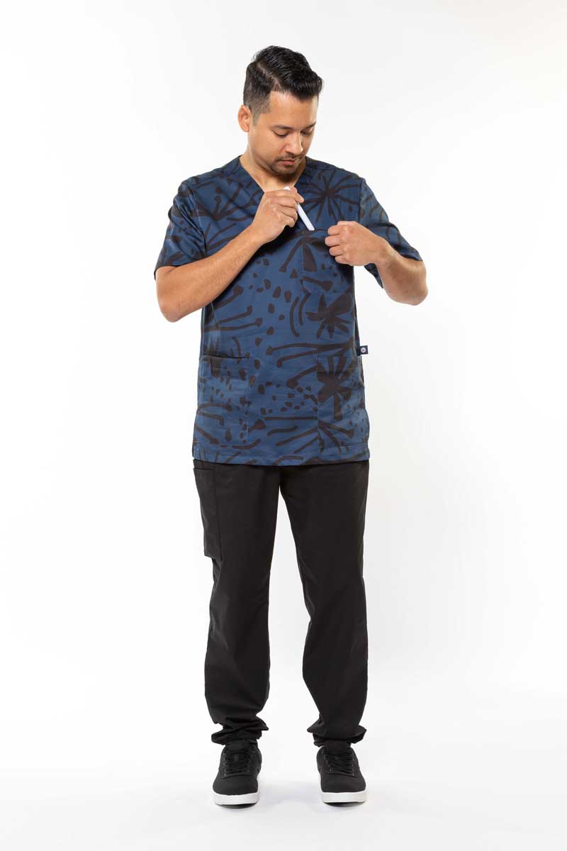 Midnight Bush - Unisex Printed Scrub Top