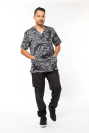 Storm Bush - Unisex Printed Scrub Top