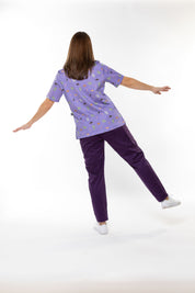 Bush Friends Lilac - Women's Printed Scrub Top