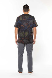 Wildflower - Unisex Printed Scrub Top
