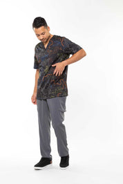 Wildflower - Unisex Printed Scrub Top