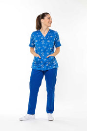 Bloomin' Aussies Opal - Women's Printed Scrub Top