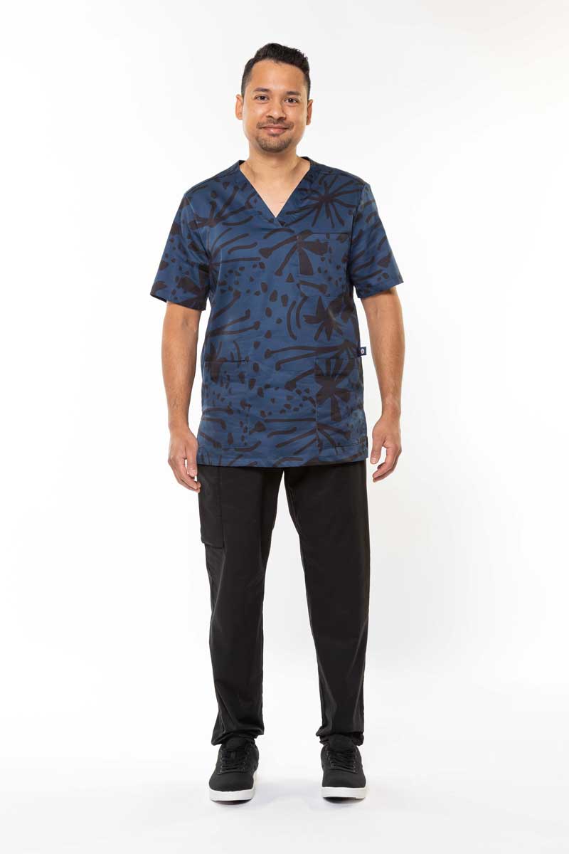 Midnight Bush - Unisex Printed Scrub Top