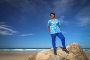 Seaside Healing Blue - Unisex Printed Scrub Top